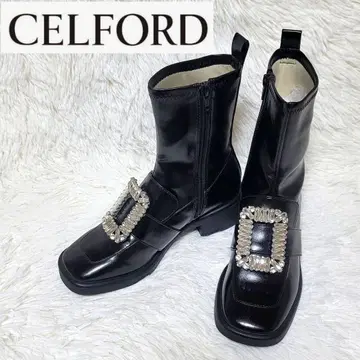 새상품급 셀포드 비쥬 장식 로퍼 숏부츠 22.5