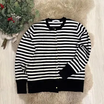 relume 블랙 화이트 스트라이프 가디건 저널 스탠다드