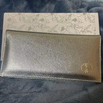[미사용 새상품] 황거 동어원 본환 실버 장지갑 천연 가죽