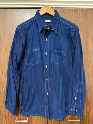 웨어하우스 DUCK DIGGER 인디고 염색 워크 셔츠