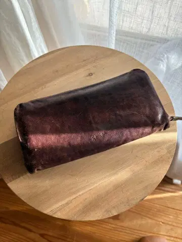 genten 가죽 장지갑 다크 브라운