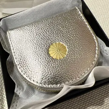 [ 새상품 미사용 ] 황궁, 교토 황궁 국화 문양 코인 케이스 실버 개운