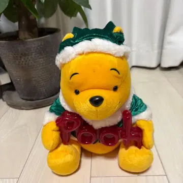 푸우 산타 의류 크리스마스 멜로디 봉제 인형