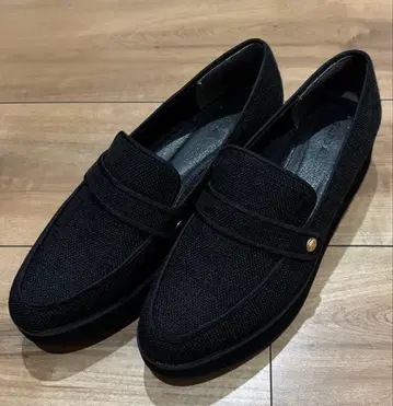 [미사용 RANDA] 블랙 로퍼 골드 버튼 포함