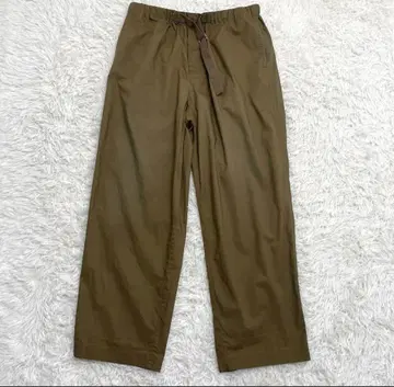 DRIES VAN NOTEN 벨티드 와이드 팬츠 M 카키