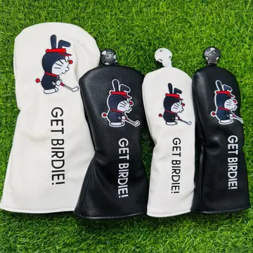 새상품 4세트 도라에몽 골프클럽 헤드커버 1+3W+UT+UT 블랙 화이트