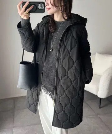 Emma Taylor 아름다운 실루엣 3way 퀼팅 후드 코트