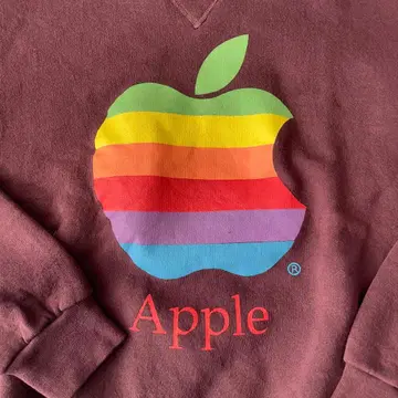 80s~90s 빈티지 Apple 레인보우 맨투맨 러셀 XL