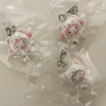 산리오 메지루시 액세서리 폭신폭신 스노우 마이멜로디 쿠로미 3개 세트
