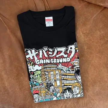 사바시스터 x GAIN GROUND 콜라보 T셔츠 블랙 XL