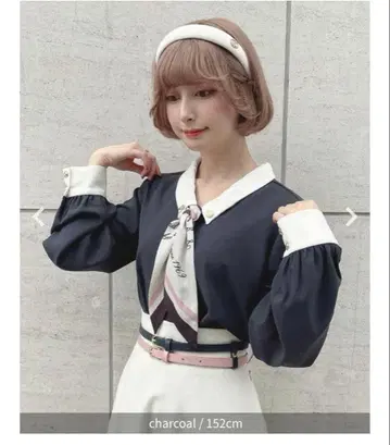 로고 라인 스카프 포함 셔츠 an another angelus