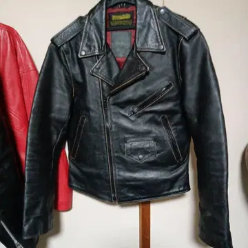 Damn Lax 블랙 가죽 더블 라이더스