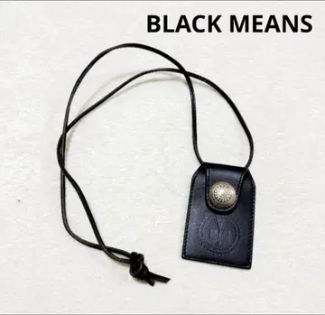새상품급 블랙미스 가죽 부적 케이스 목걸이 액세서리 레어