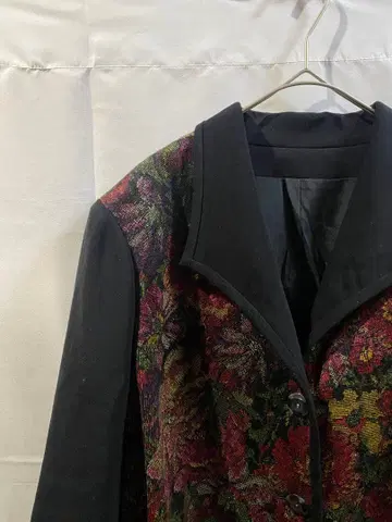 80s 테일러드 자켓 꽃무늬 플라워 레트로 빈티지