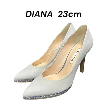 다이애나 글리터 펌프스 라메 포인티드 그레이 23cm