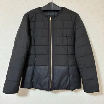 노카라 다운 자켓 블랙