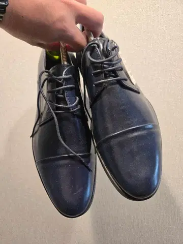 다크 블루 드레스 슈즈 스트레이트 팁