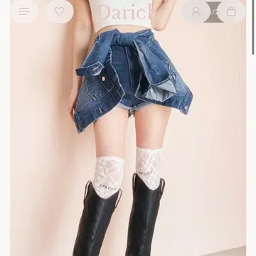 darich 도킹 디자인 데님 숏팬츠