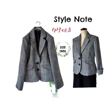 [택 포함] 빅 사이즈 스타일 노트 트위드풍 자켓 13AR