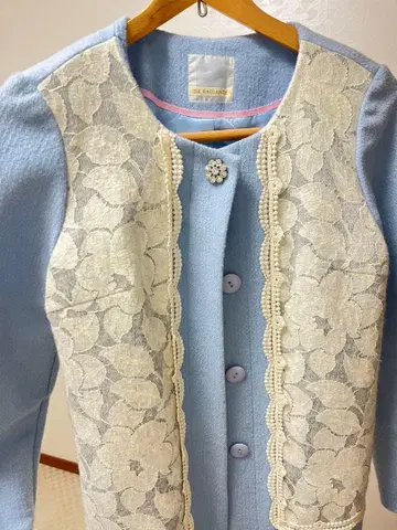 스카이블루 레이스 코트 프리 사이즈