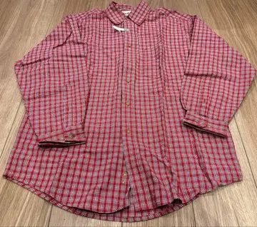 Eddie Bauer 레드 계열 체크 셔츠 L