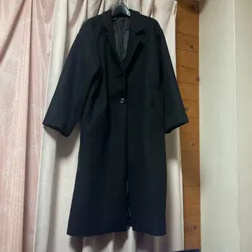 블랙 롱 코트 사이즈 F