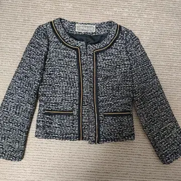 OPAQUE CLIP 노카라 트위드 자켓