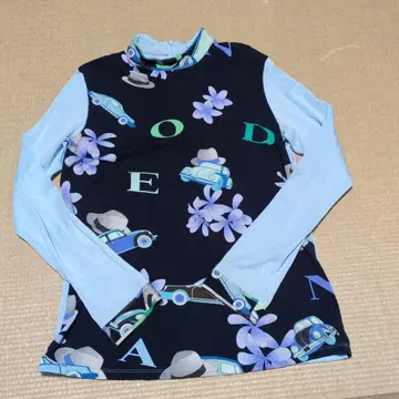 LEONARDO 꽃무늬 자동차 프린트 터틀넥 레오나르 38