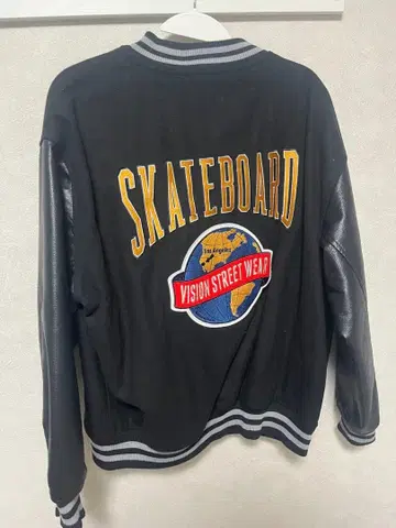 VISION STREET WEAR 바시티 자켓 블랙