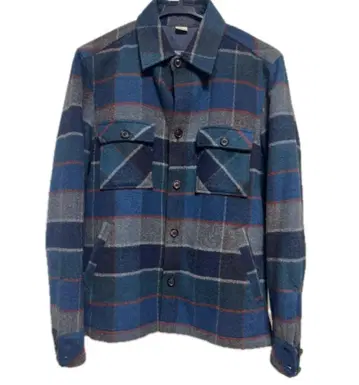 론 헤르만 CPO 자켓 S 체크 블루종 Ron Herman