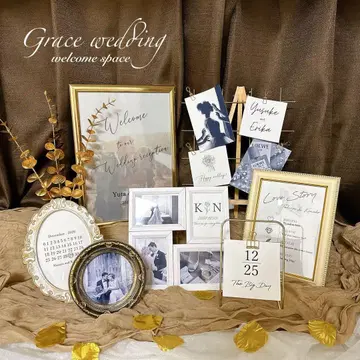 겨울 결혼식 웰컴 스페이스 묶음 판매 결혼식 장식 접수 잡화 천 세트