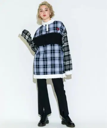 캔디 스트리퍼 트레디셔널 체크 미니 원피스