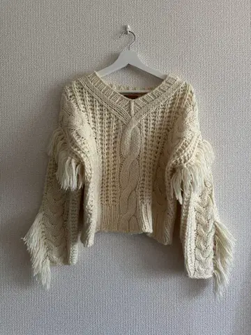 TODAYFUL 프린지 핸드 니트 육후 니트
