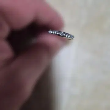 실버 스톤 부착 반지