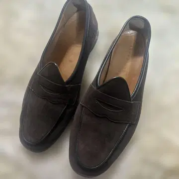 estnation 다크 브라운 스웨이드 로퍼