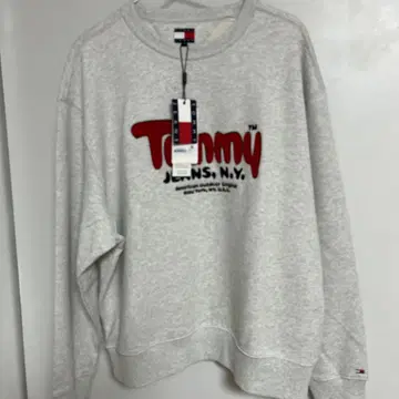 Tommy Jeans 올해의 새상품 남성용 그레이 맨투맨