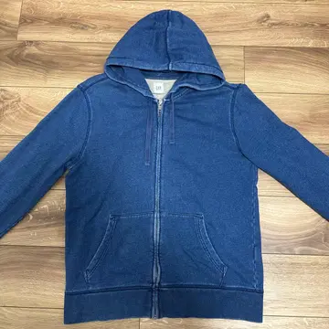 다크 블루 풀 집업 후드티