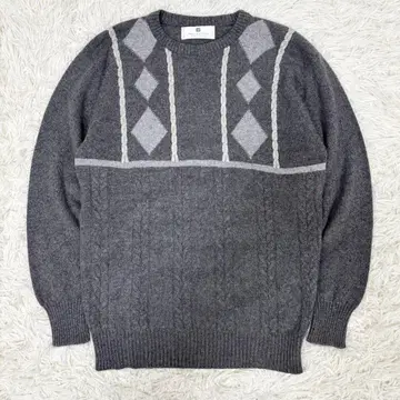 미사용급! 스코틀랜드제 발렌타인 캐시미어 100% 니트 스웨터 42