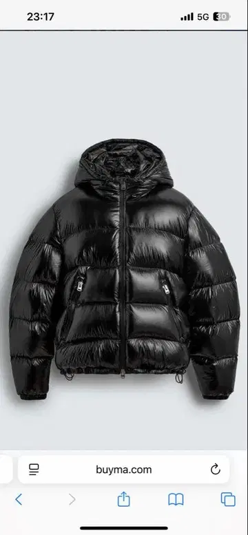 ZARA 다운 자켓 블랙 L