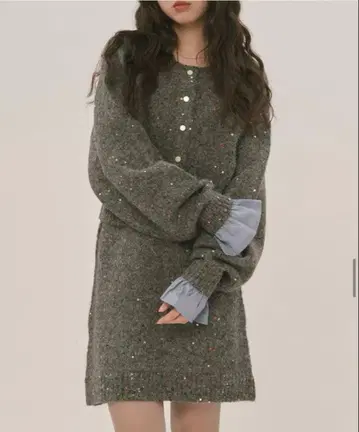 loin nuit 스팽글 니트 셋업