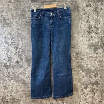 타미힐피거 남성용 로우라이즈 청바지 부츠컷 블루