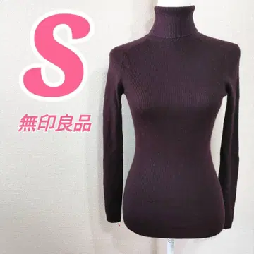 무인양품 보르도 터틀넥 니트 S 캐주얼 코디 내추럴