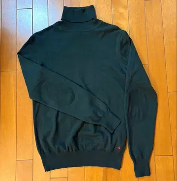 퓌테리 터틀넥 S 코튼 x 울 그린 엘보우 패치 포함