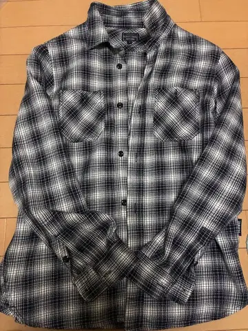 schott 옴브레 체크 셔츠 플란넬 셔츠 긴팔 샷 옴브레