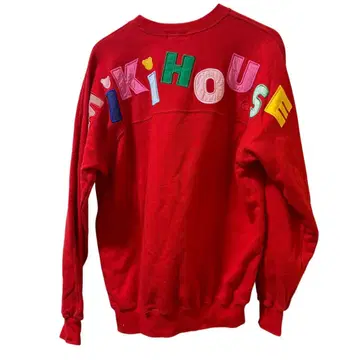 MIKIHOUSE 미키하우스 90s 와펜 자수 맨투맨 로고 빨간색 빅