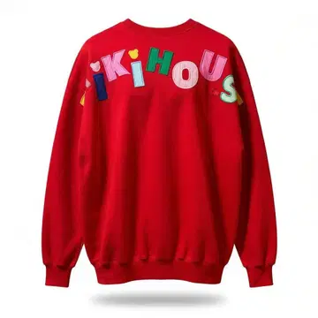 MIKIHOUSE 미키하우스 90s 와펜 자수 맨투맨 로고 백프린트