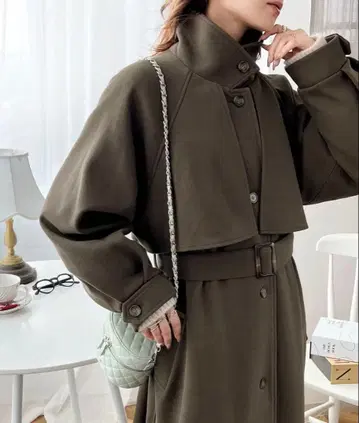 2way 스탠드 카라 볼륨 슬리브 롱 오버 사이즈 코트