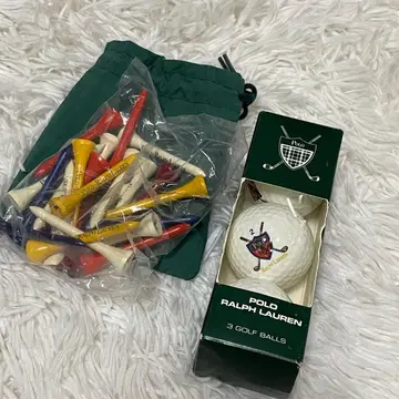 미사용 폴로 랄프로렌 골프공 티 세트 USA제