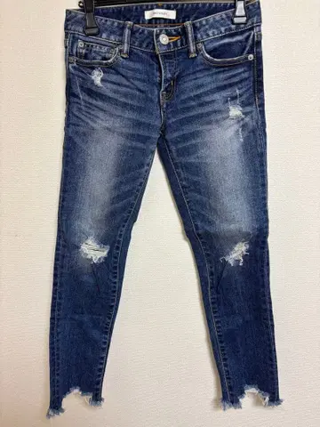 MOUSSY fringe cropped SKINNY 사이즈 25