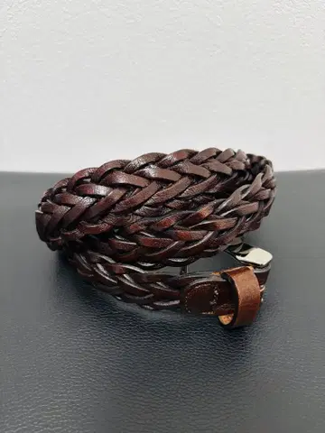 사들러즈 Saddler's 카프 메쉬 벨트 3.0cm 폭 짙은 브라운